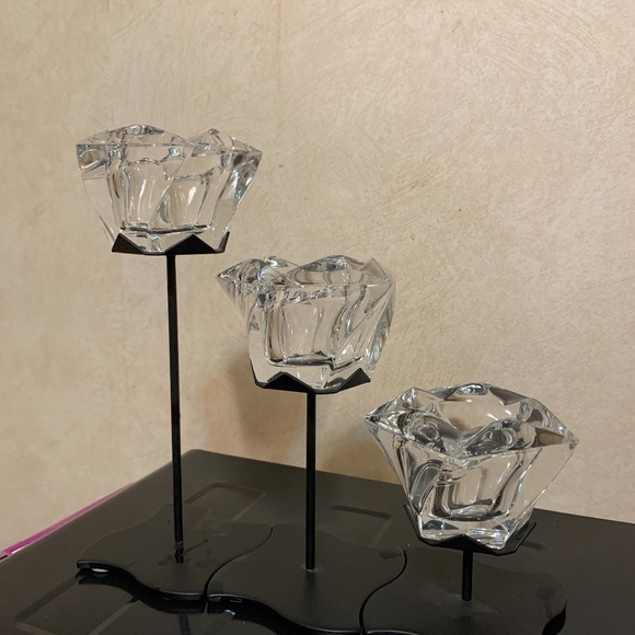 Three Piece Elegant Candle Holder Set - Picture 1 of 3